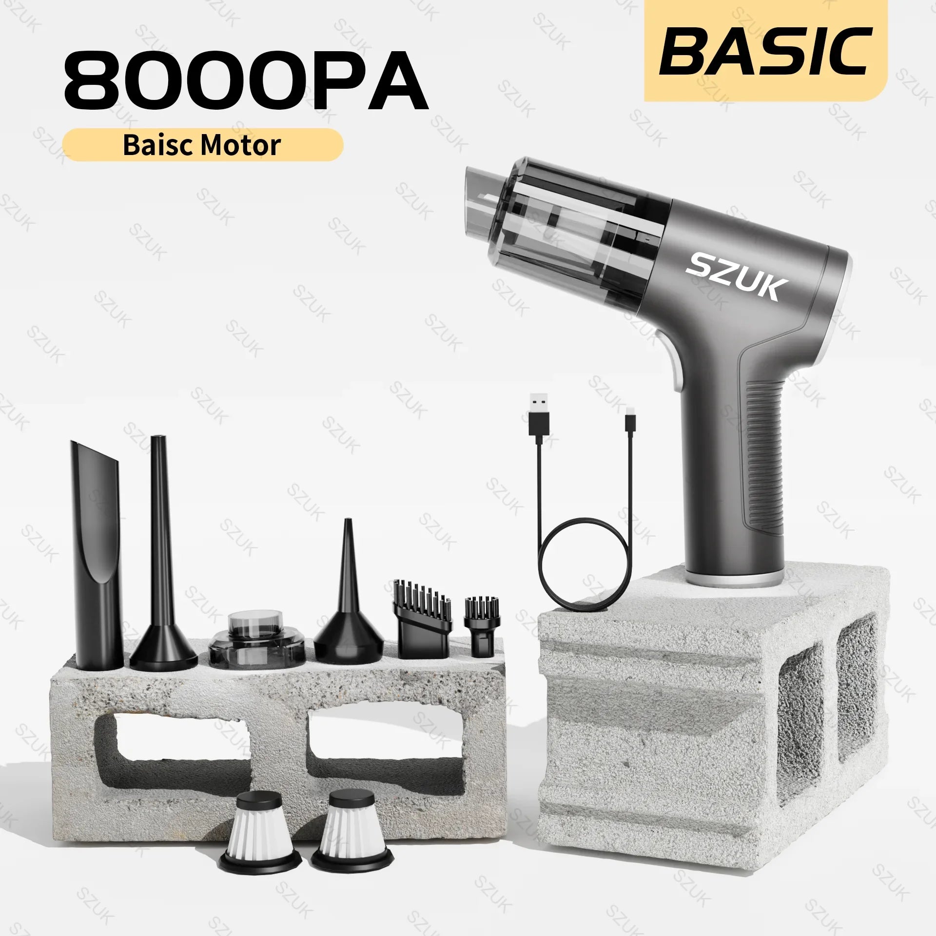 SZUK Mini Wireless Portable Car Mini Vacuum cleaner, High Suction 98000PA,Long Battery, Portable & Easy Clean Cleaning Appliance