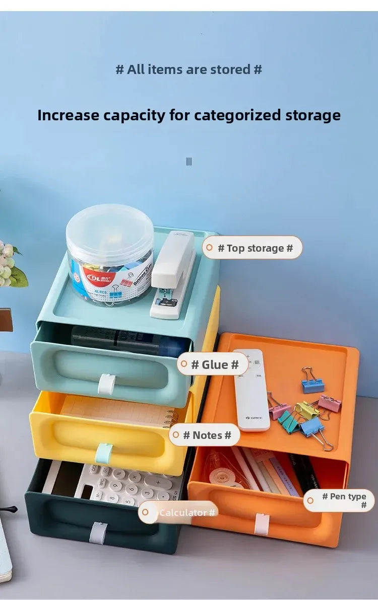 Drawer Style Desktop Storage Box, Storage Box, Multifunctional Office Desk Storage Box, Organizing and Accommodation Storage Box