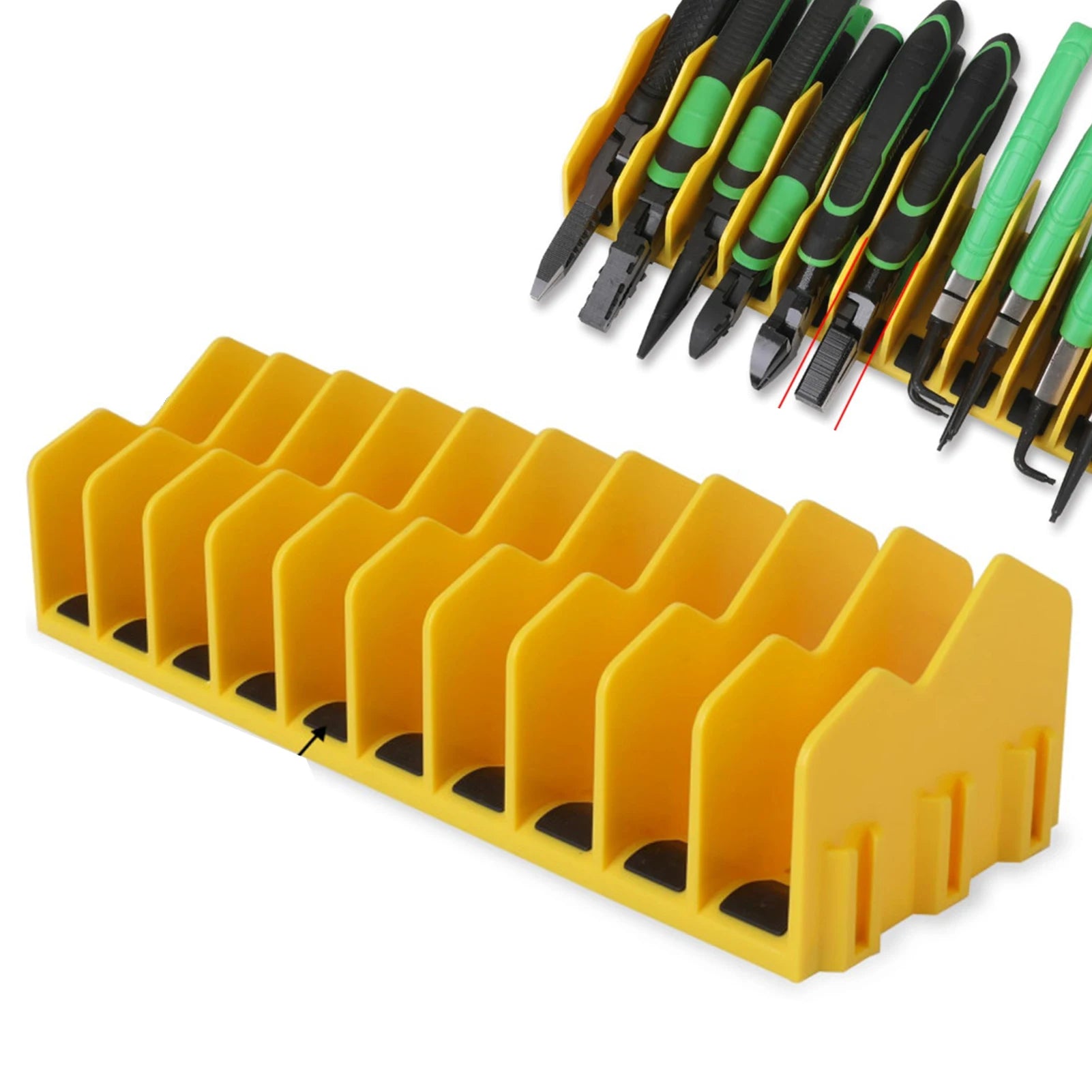 Practical plier organizer rack Holds up to ten pliers Drawer Toolbox Sturdy Pliers Tool Organizer Storage Rack Space-Saving