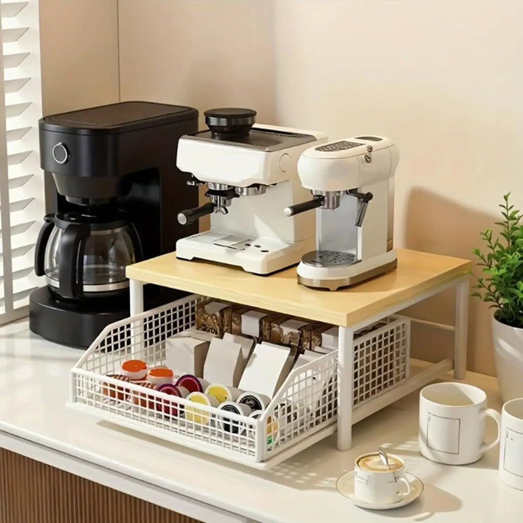 Kitchen Shelf 2-Tier Vertical Organizer Rack Household Organizer Shelves for Pantry Kitchen Bathroom Garage Shower Bar Apartment