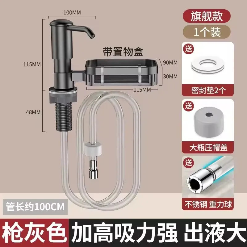 Soap Dispenser for Kitchen Sink, Kitchen Sink Soap Dispenser,Detergent Pumps Extension Tube kit, Under Sink Soap Dispenser Pump