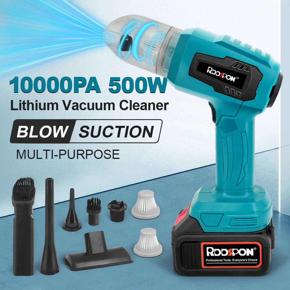 Mini Cordless Handheld Vacuum Cleaner 500W Portable Blower for Hard Floor Carpet Car Pet Hair Cleaning for Makita 18-21V Battery