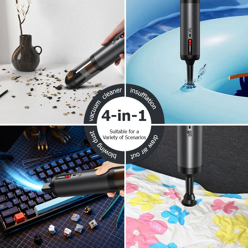 Mini portable multi-functional wireless handheld vacuum cleaner with strong suction and versatile applications