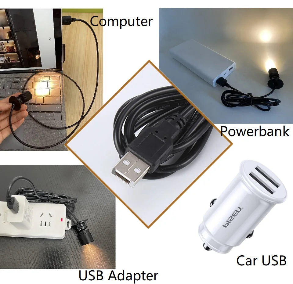 USB Led Spotlight 3W DC5V RGB With Remote Jewelry Cabinet Showcase Counter Lamp Ceiling  USB plug 2 in One Mini Spot Light
