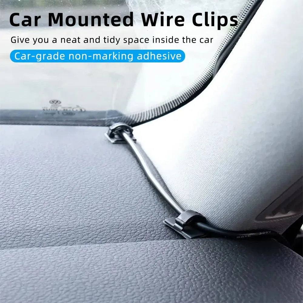 Cable Organizer Clips 30-90pcs Cord Holder Desktop Wire Manager USB Charging Data Line Bobbin Winder Cable Management