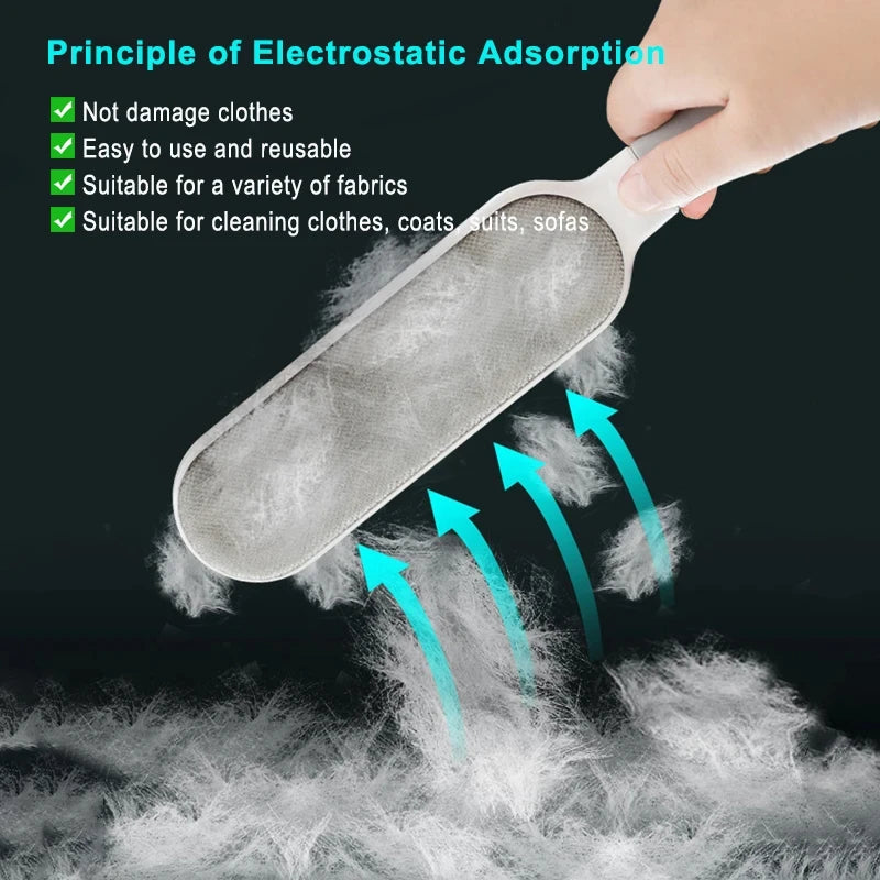 Pet Hair Remover Lint Remover Clothes Lint Roller Reusable Fur Hair Cleaning Brush Static Dusting Brush Household Coat Brushes