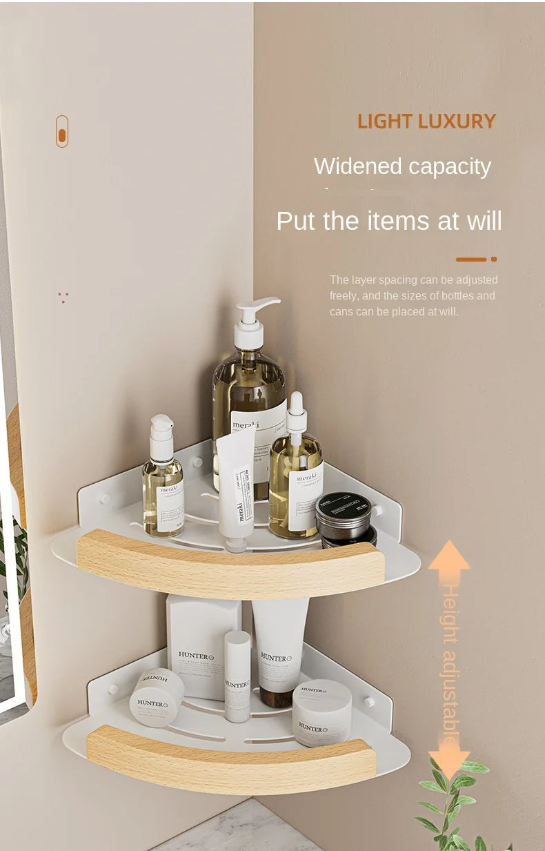 Bathroom towel bar no punching toilet storage shelf bathroom organizer and storage bathroom accessories towel rack corner shelf