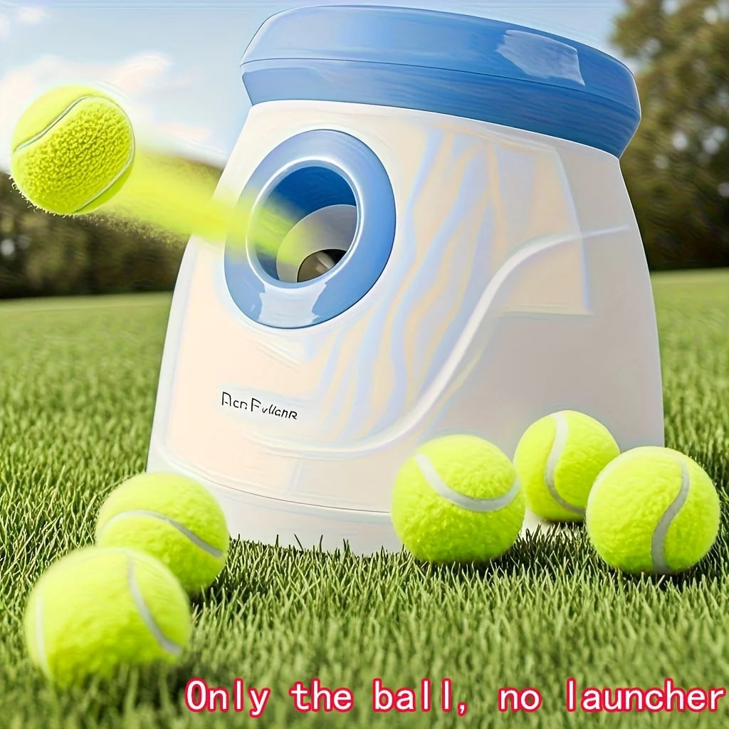 Interactive Dog Rubber Tennis Chew Toy - High Elasticity, Battery-Free, Striped Pattern, for Small Dogs & Outdoor Play Fun