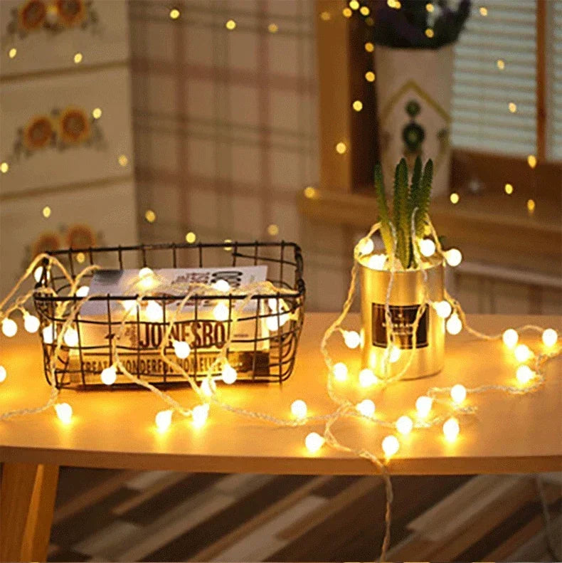 USB/Battery Power LED String Lights Globe String Lights Outdoor Waterproof Lamp Garden Wedding Ball Fairy Lights Christmas Decor