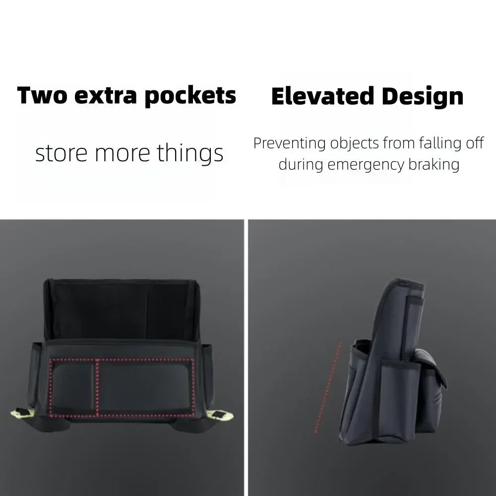 KJOY Between-Seat Car Organizer – Hanging Storage Bag with Cup Holder, Tissue Slot & Handbag Hook, Keeps Car Tidy