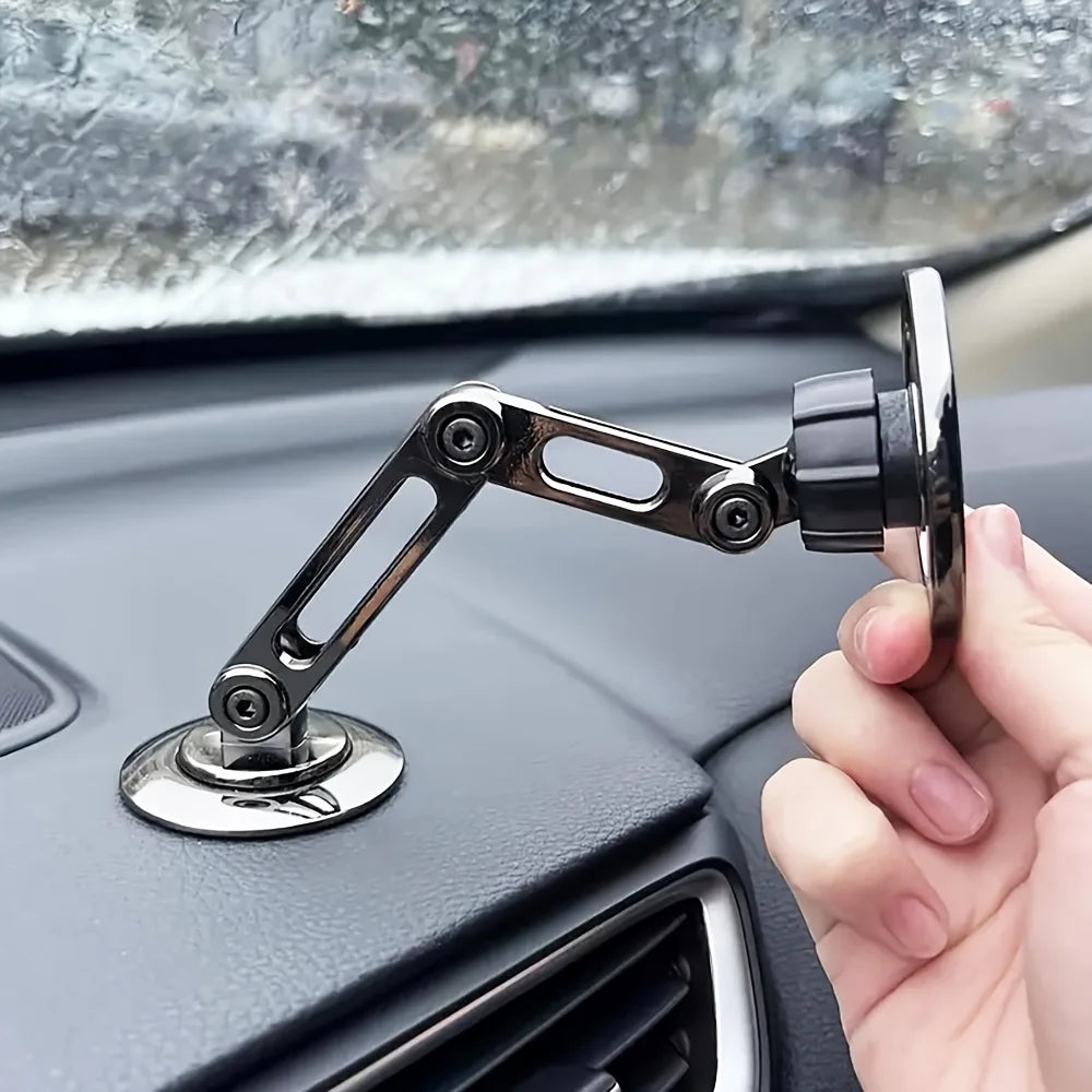1 Universal Car Phone Holder, Magnetic Wall Mount, Rotating Design, Waterproof PC Material, Compatible with All Smartphones.