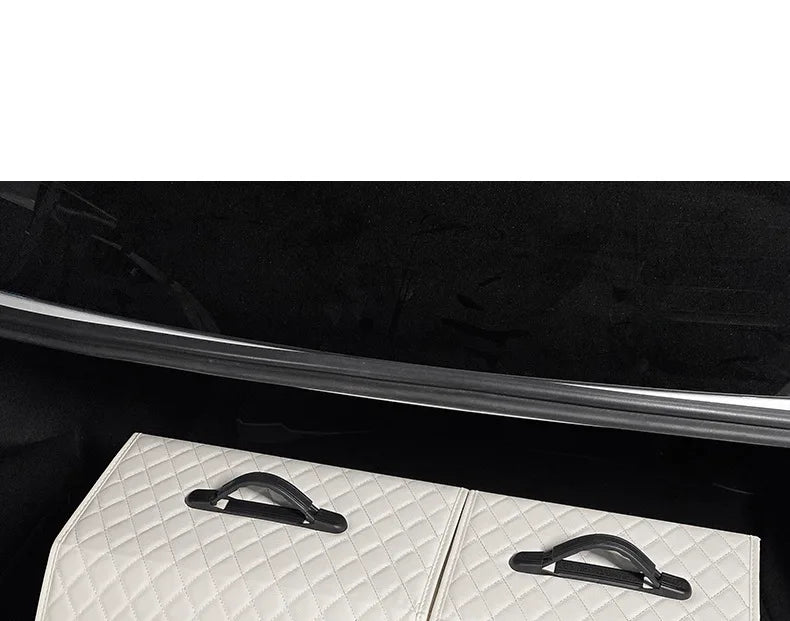Car Trunk Organizer Durable Foldable Storage Box with Easy-Clean Compartments Versatile Interior Accessories for Car Organizati