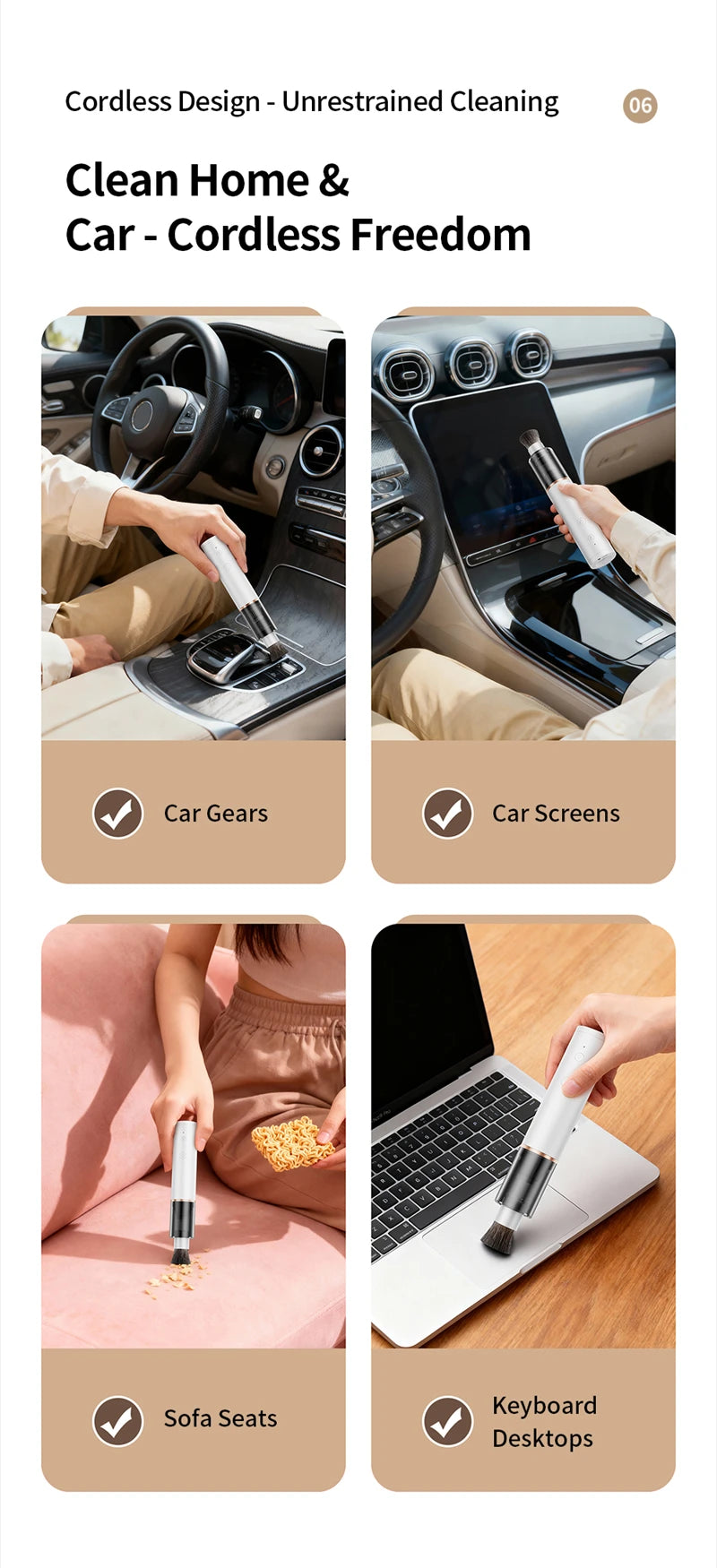 2026 New Small Mini Vacuum Cleaner Portable, Powerful, Durable Handheld, Wireless Desktop Cleaning, Keyboard, Piano Cleaner
