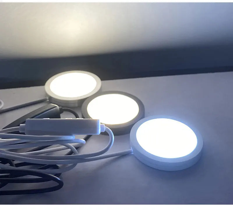 USB 5V LED Under Cabinet Light 5W 3W 7W Mini Spotlight Jewelry Display Showcase Wardrobe Surfaced Mounted Ceiling lamp downlight