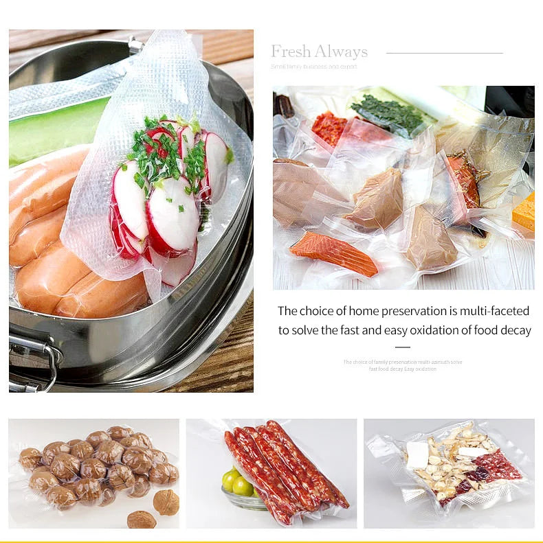 Food Vacuum Sealer Bags For Sous Vide Food Saver Kitchen Storage Bag BPA-Free Vacuum Packaging Bags Kitchen Tool 20cm*500cm Roll