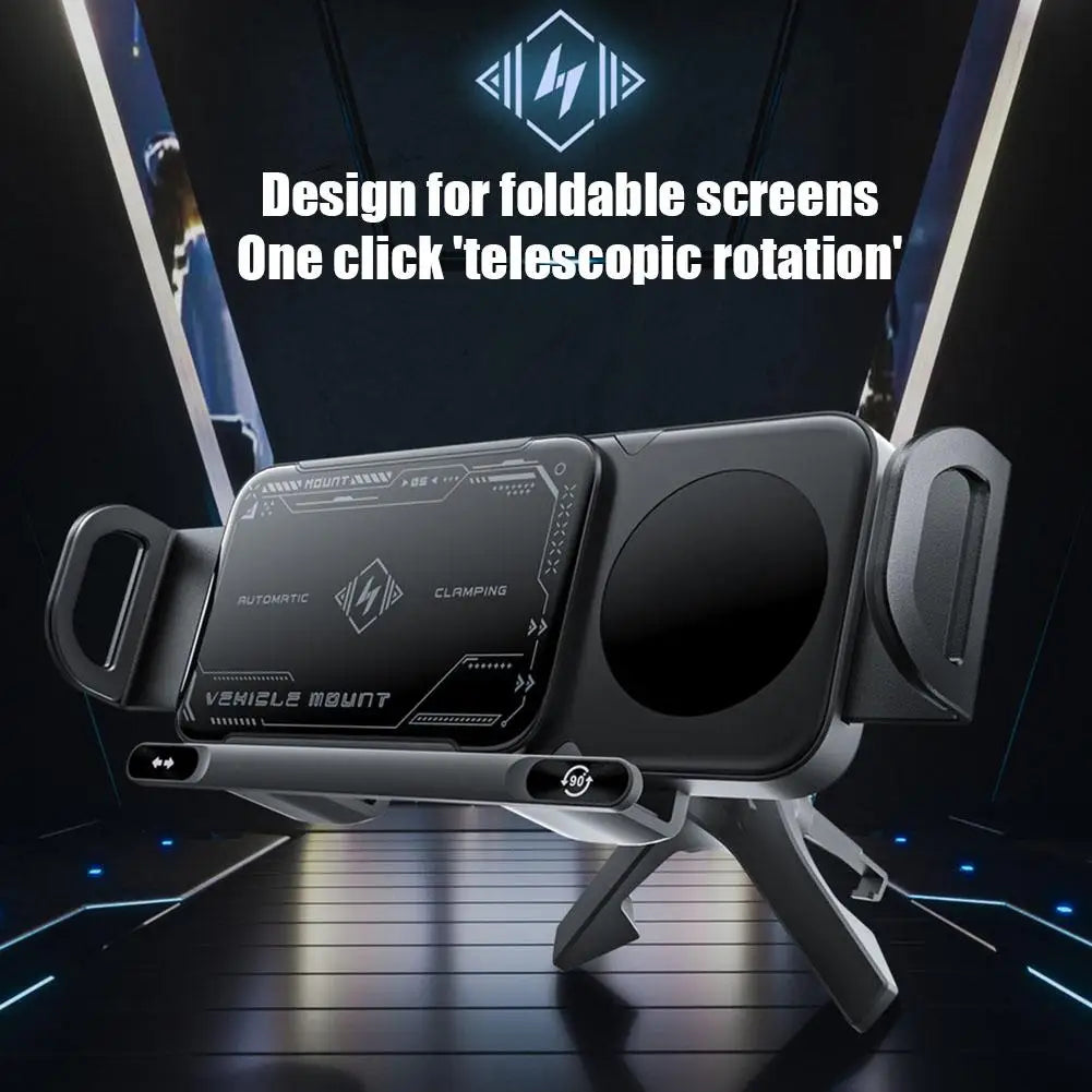 High Intelligent Mobile Phone/Pad Holder, Magnetic Phone Holder for Car, 2 in 1 Auto Rotating Phone Holder, Wireless Car Charger