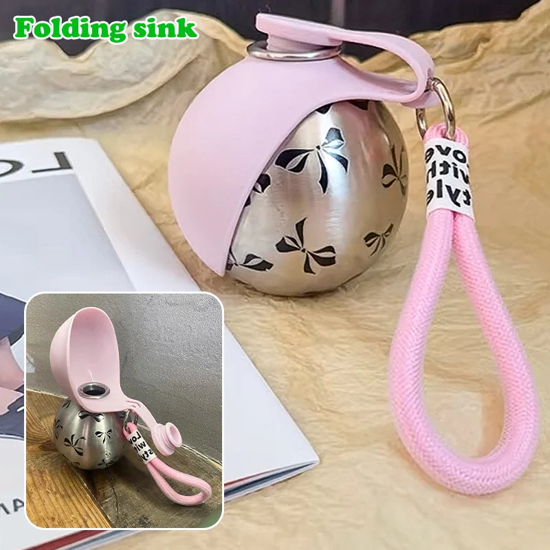 Portable Pet Water Bowl, 285ml, Foldable Silicone, Leak-Proof, Lightweight, Multi-Colour, for Dogs and Cats, Outdoor and Travel