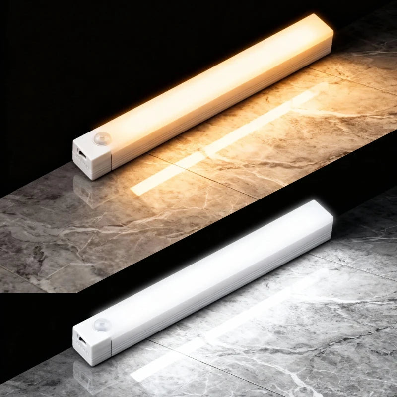 LED Motion Sensor Light Wireless LED Night Light USB Rechargeable Light Cabinet Wardrobe Lamp Staircase Backlight For Kitchen