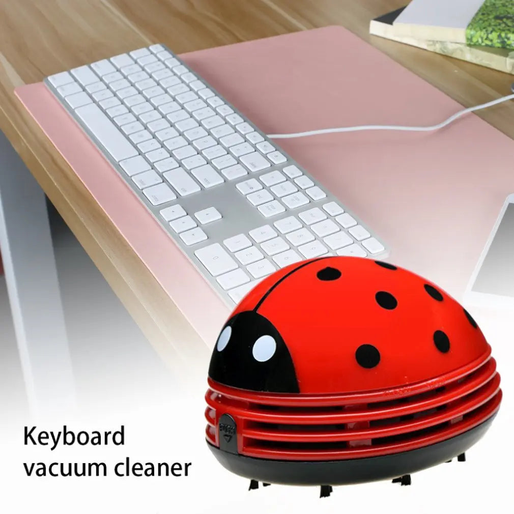Mini Cute Ladybug Vacuum Cleaner  for Home Office Table Dust CollectorCleaning Brush Keyboard Desktop Cleaner Dropshipping Hot