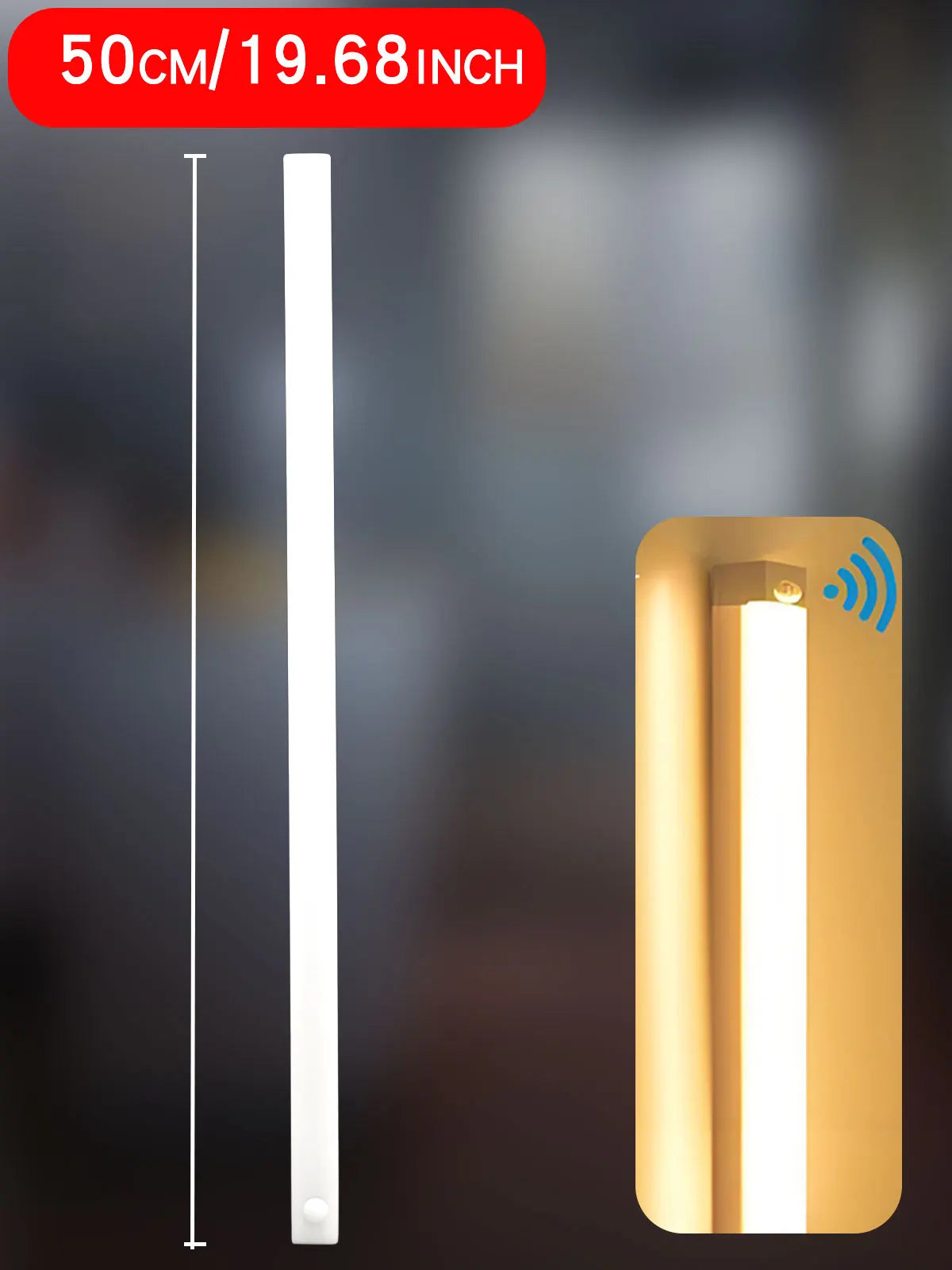 LED Motion Sensor Light Type C Rechargeable Light Wireless LED Night Light Cabinet Wardrobe Lamp Staircase Backlight For Kitchen