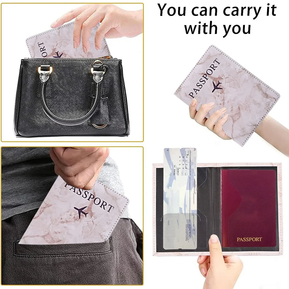 Passport Holder Passport Case Travel Waterproof Passport Protective Cover Embroidery Pattern Holder Air Plan Travel Accessories