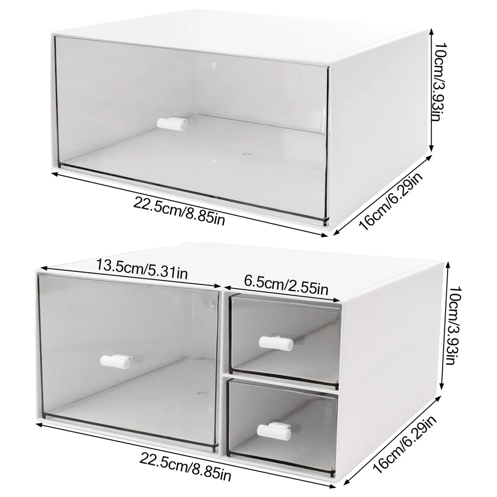 Stackable Drawer Organizer Boxes Space Saving Stackable Drawer Units for Bedroom Dorm Closet Kitchen