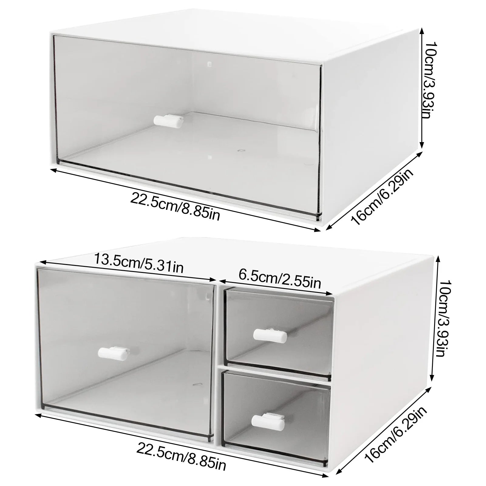 Stackable Drawer Organizer Boxes Space Saving Stackable Drawer Units for Bedroom Dorm Closet Kitchen