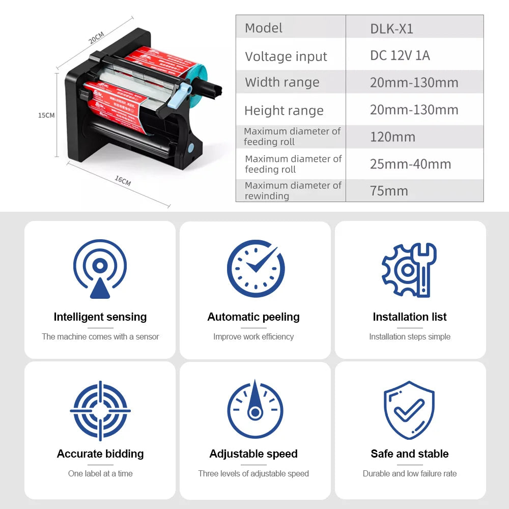 Sticker Peeler Separator Takeaway Seal Tear Label Machine Packing Bag Seal Label Seal Sticker Peeling Machine