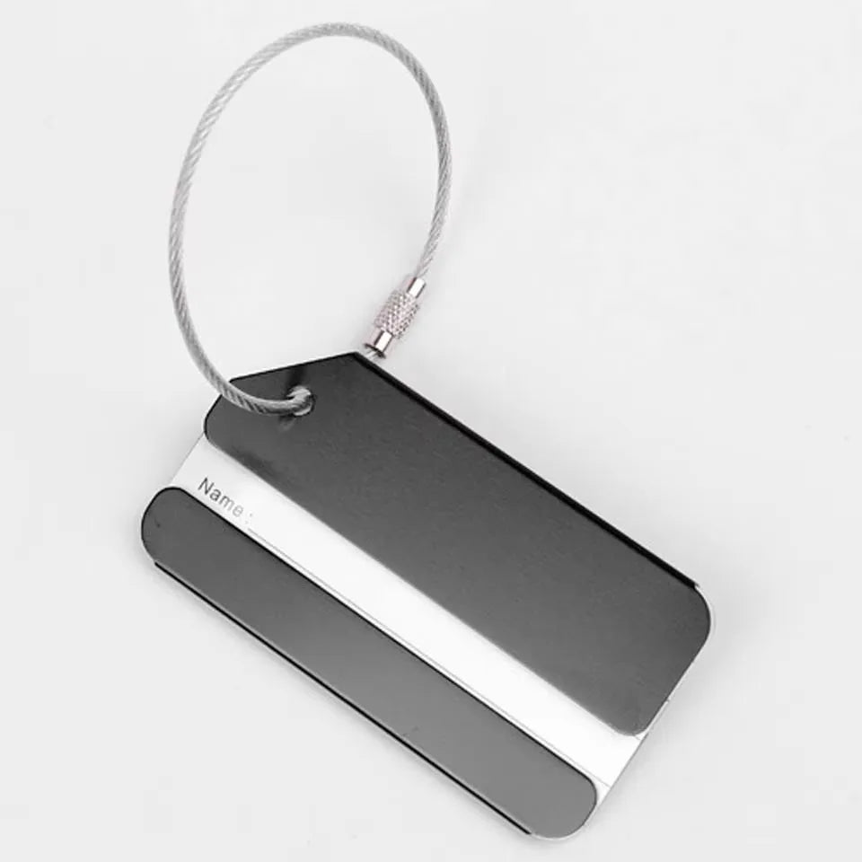 Luggage Tags Aluminium Alloy Suitcase Tag Travel Labels Set with Steel Loop ID Luggage Tags for Suitcases Travel Accessories