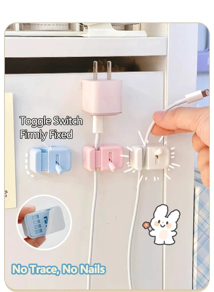 Desktop Cable Organizer – For Phone Chargers, Data Cables; Wire Management, Routing, Securing, Storage & Bundling Clips