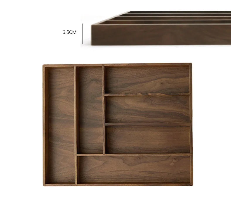 Large Storage Box Drawer Cutlery Food Jewelry Box Wooden Kitchen Cutlery Storage Box