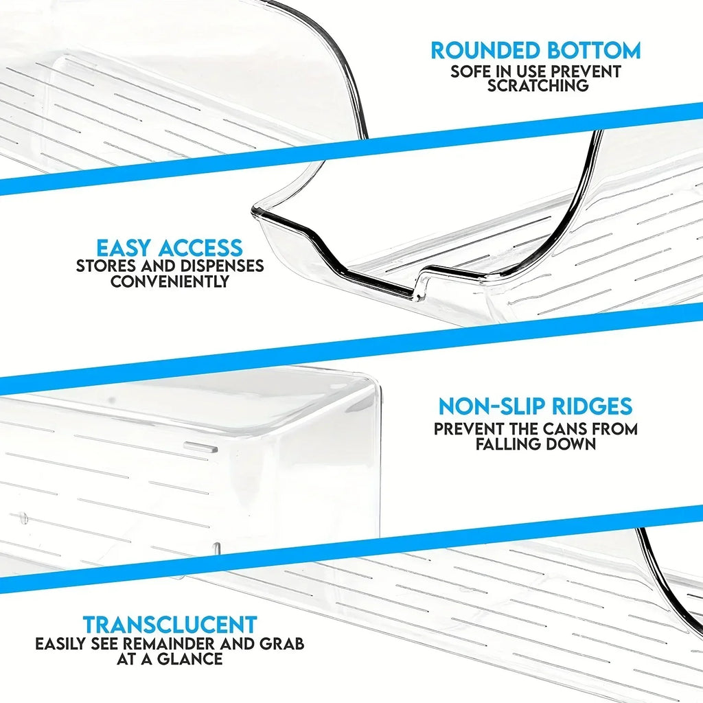 Kitchen Refrigerator Organizer Soda Can Dispenser Fridge Freezer Storage Dispenser Automatic Rolling Pantry Organizer