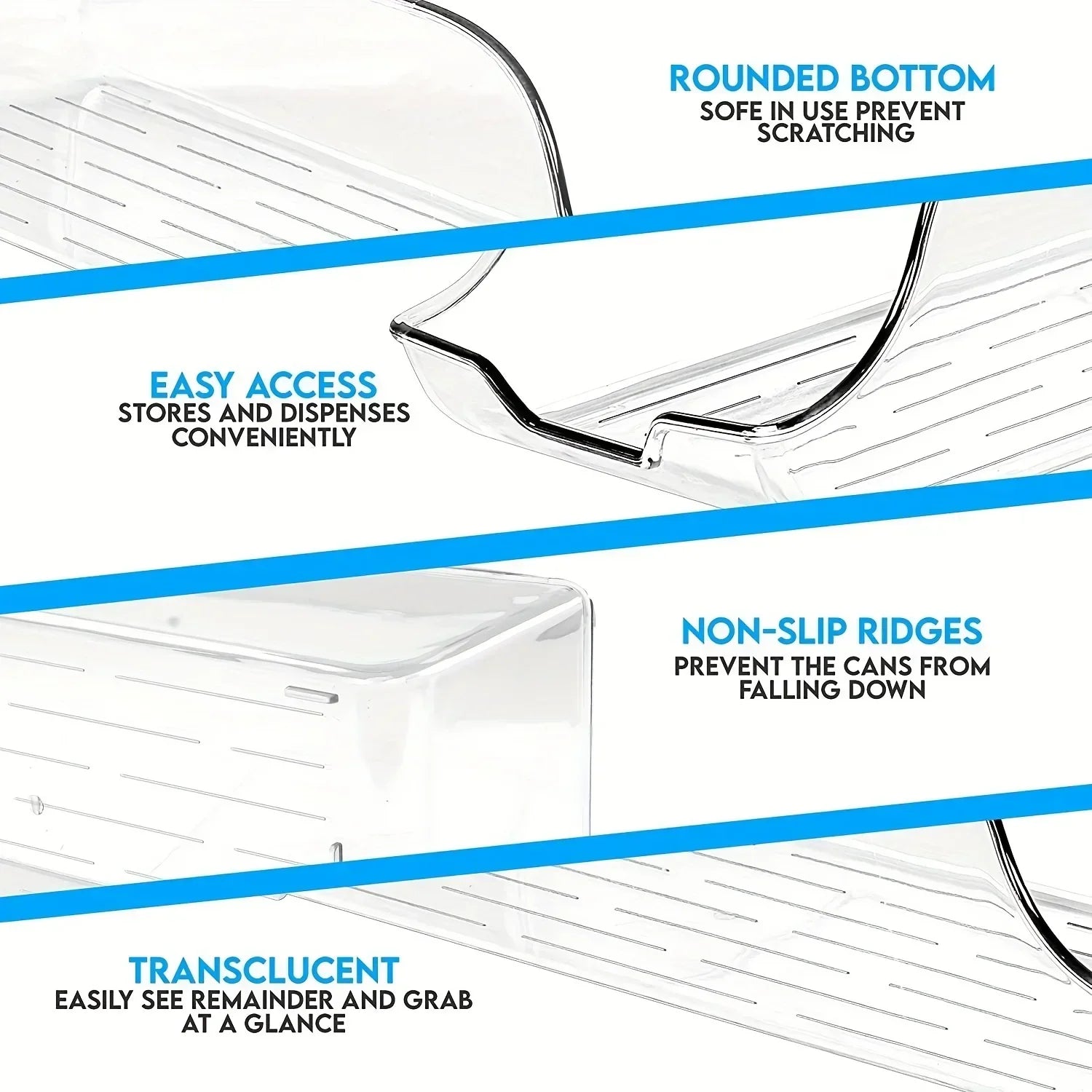 Kitchen Refrigerator Organizer Soda Can Dispenser Fridge Freezer Storage Dispenser Automatic Rolling Pantry Organizer