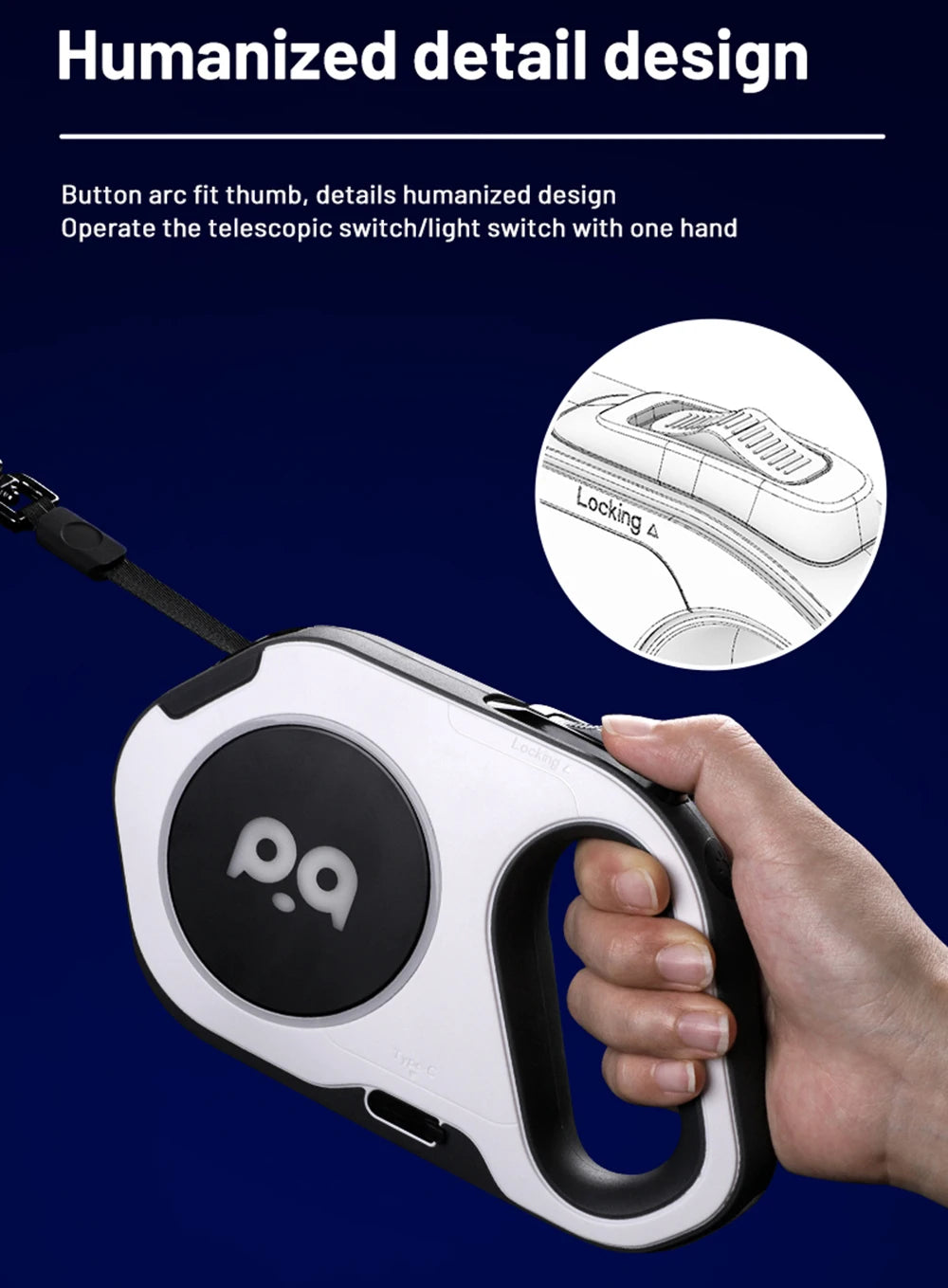 5M Automatic Retractable Big Dog Leash for Medium Large Dogs LED Lighting Durable Pet Walking Nylon Lead Rope mascotas Leashes
