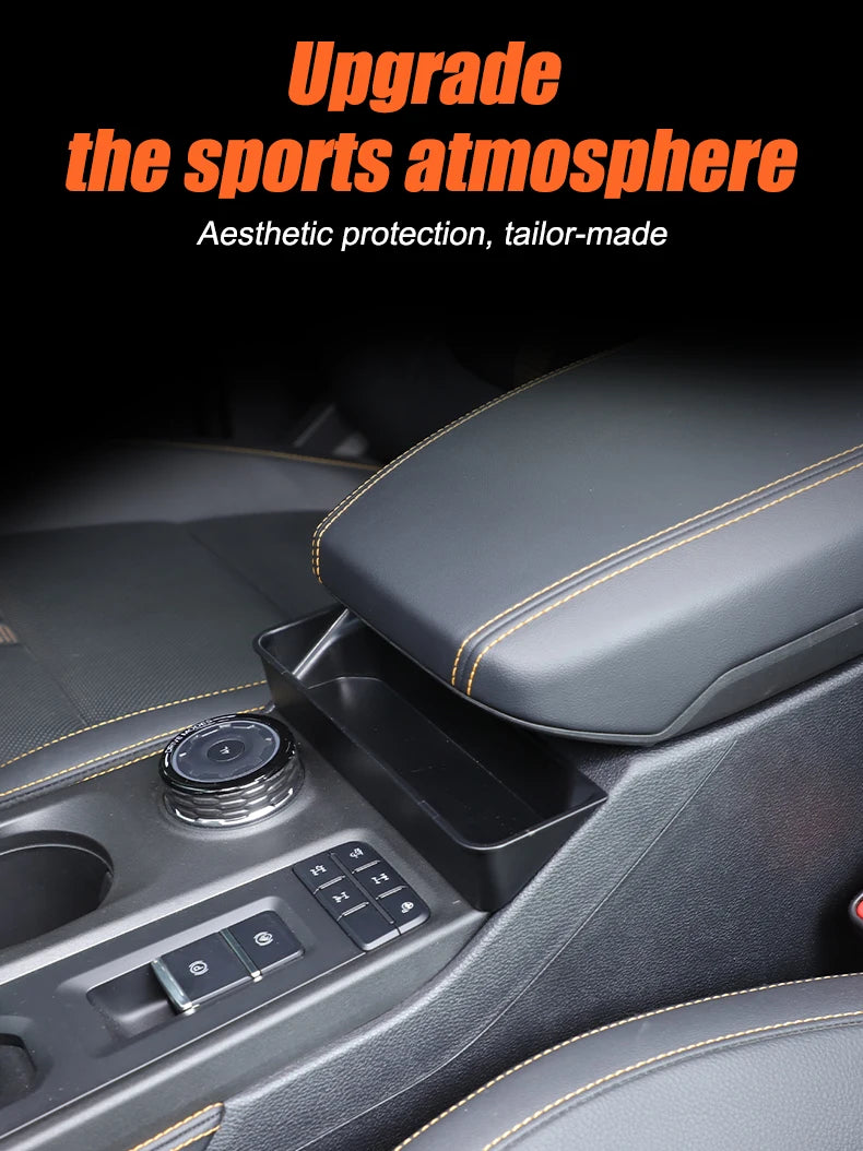 Car Center Console Organizer Tray For Ford Ranger 2023 2024 2025 Interior Accessories Armrest Box Front Storage Box