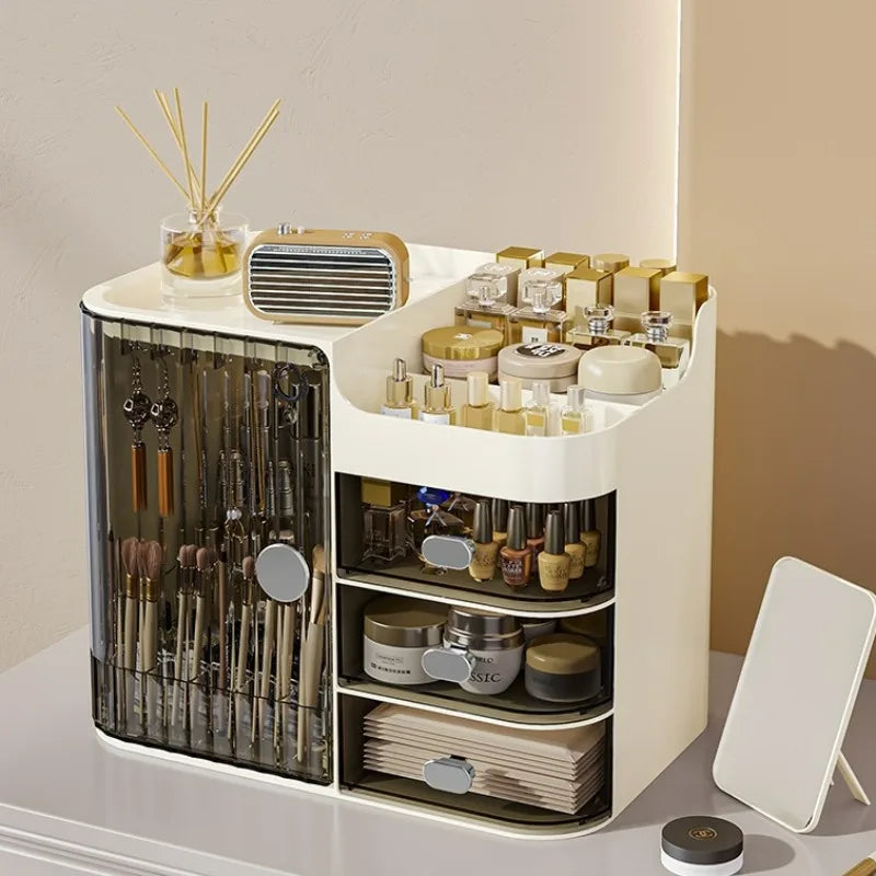 Cosmetics Storage Box Drawer Type Desk Storage Cabinet Dressing Table Sundries Storage Box Lipstick Facial Mask Storage Box