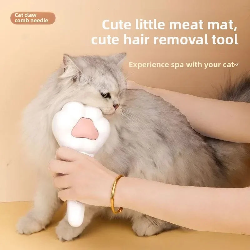 Pet Grooming Brush Cat Claw Comb Gentle Pet Massage Brush for Cats Dogs Soft Touch Hair Removal Tool Solves Licking Grooming Des