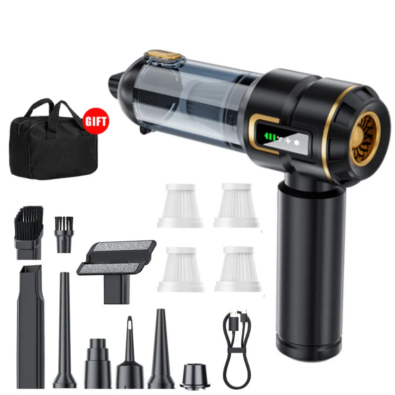 Mini Car Vacuum Cleaner Strong Scution Cordless 998000PA Powerful Wireless Car Cleaner HandHeld Portable Vacuum Cleaner for Car