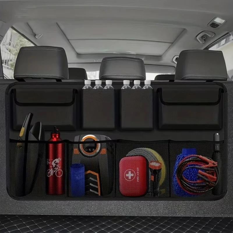 KEBUDIMEI Car Trunk Organizer Oxford Backseat Storage Bag Multi-use Automobile Seat Back Organizers Net Car Interior Accessories