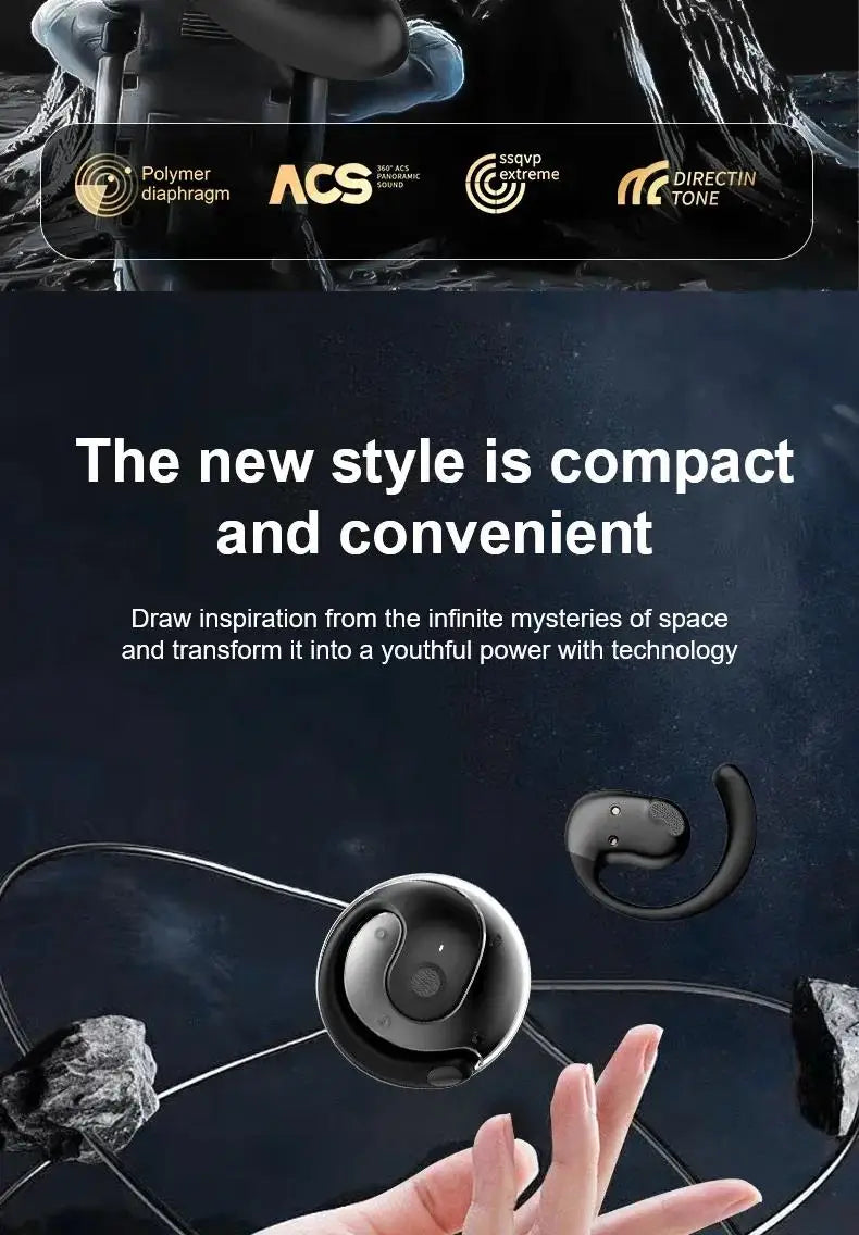 Wireless Bluetooth 5.4 Earbuds Sports Waterproof Noise-canceling Headphones Stereo Sound Sound In-Ear Earphones With Microphone