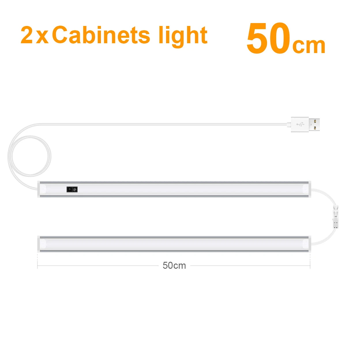 USB LED Lights Room Decoration 5V Lamp Hand Sweep Sensor Lamp Aluminum Lights Bar For Kitchen Closet Bedroom Night Lighting