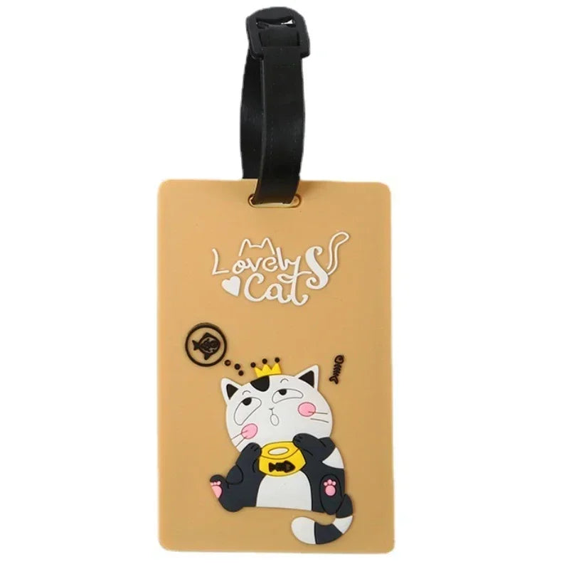 Cute Luggage Tags Women  Luggage Tags Silica Gel Suitcase ID Address Holder Baggage Boarding Tag Travel Accessories