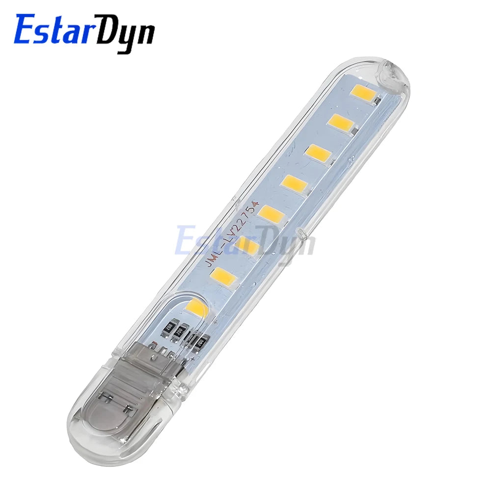 USB LED Lamp 3/8 LED Dimmable Portable Mini Light for Reading Night PC Laptop Desk Camping Power Bank