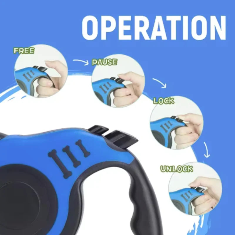 Automatic Retractable Dog Leash for Small Dogs And Cats Durable Nylon Lead with Traction Rope for Outdoor Travel And Walking