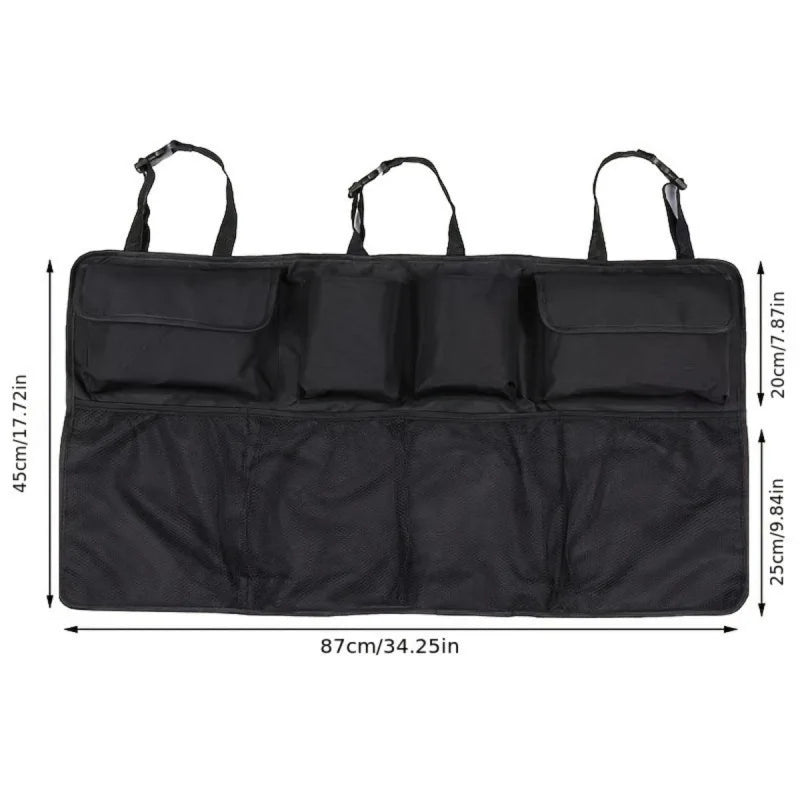 KEBUDIMEI Car Trunk Organizer Oxford Backseat Storage Bag Multi-use Automobile Seat Back Organizers Net Car Interior Accessories