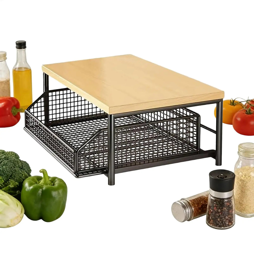 Kitchen Shelf 2-Tier Vertical Organizer Rack Household Organizer Shelves for Pantry Kitchen Bathroom Garage Shower Bar Apartment