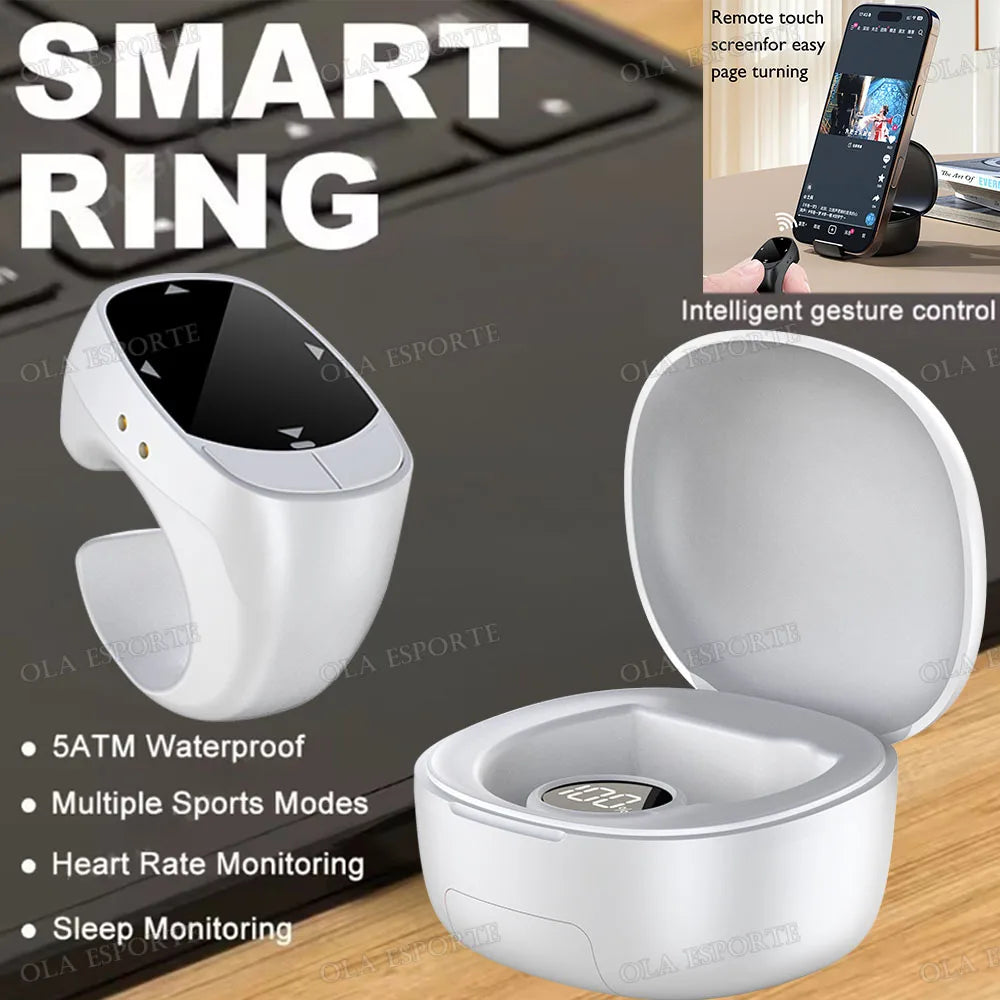 New Bluetooth Remote Control Touch Screen Page Turner Camera Video Recording Music Control For iPad iPhone Remote Scrolling Ring