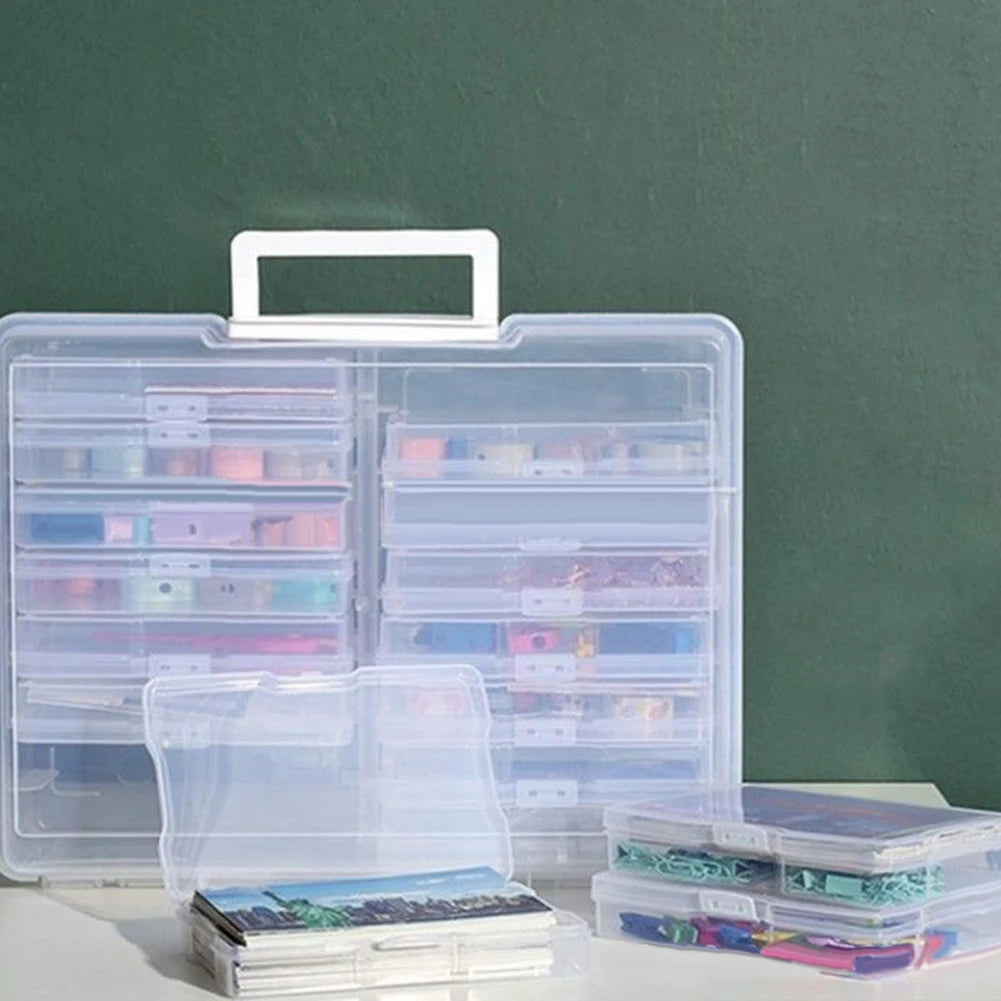 Photo Storage Box Photograph Pictures Album Organisers Craft Container For Jewelry Tools Screws Storage Boxes 4x6inch