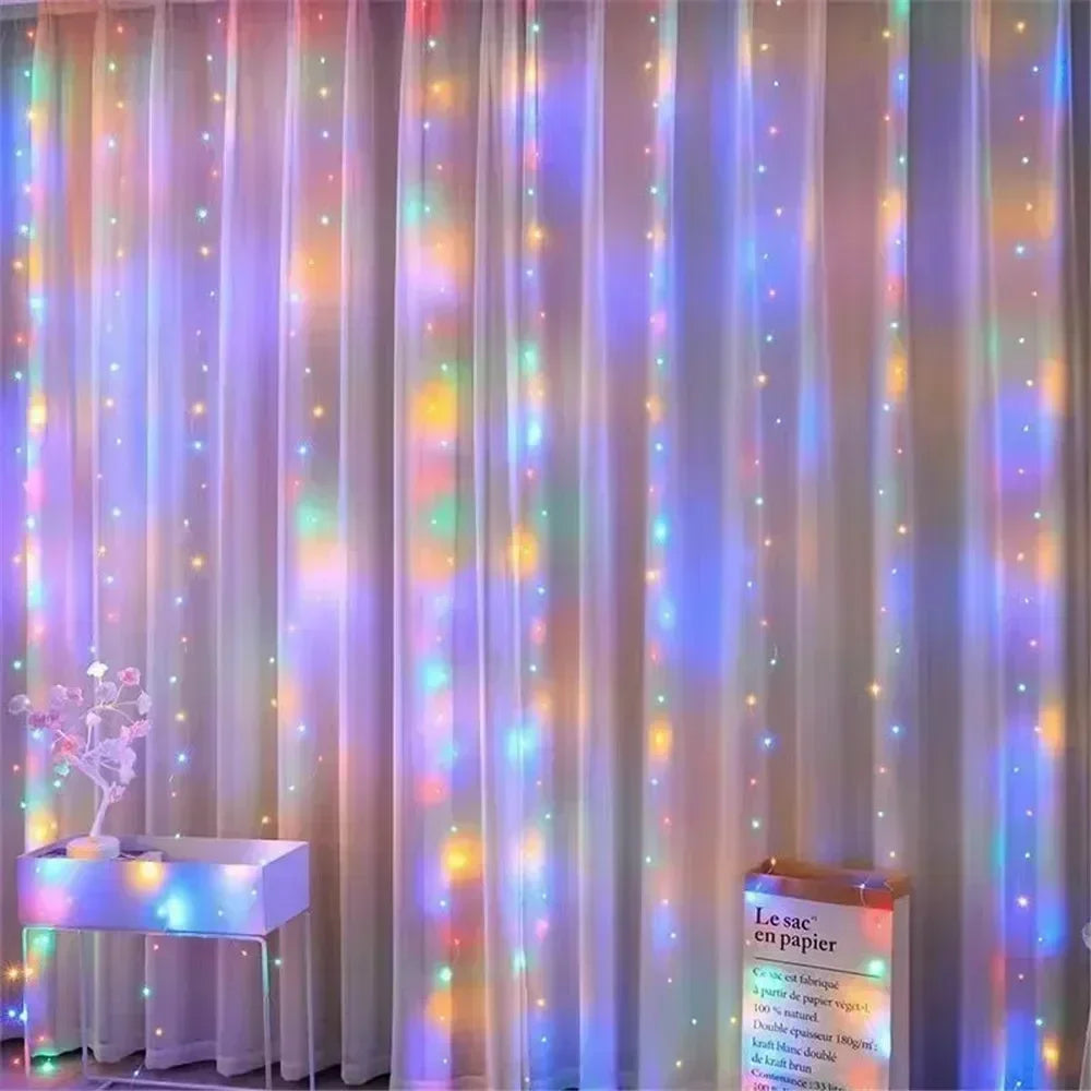 USB String Lights Holiday Wedding Light Garland Lights for Bedroom Remote Control Curtain LED Christmas Decor 100/200/300/600LED
