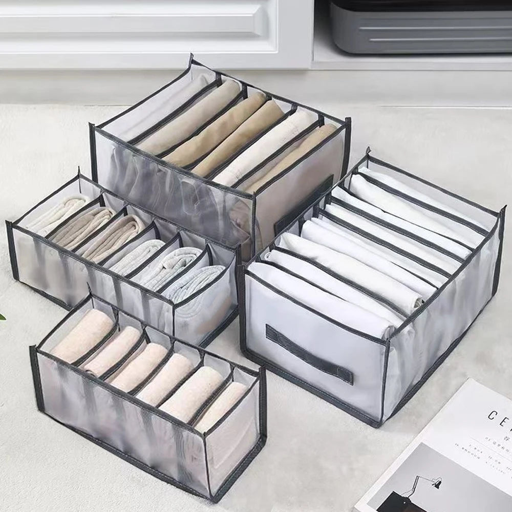 Drawers Organizer for Underwear Bra Socks Pants Jeans Storage Box Wardrobe Clothes Organizer Cabinet T-Shirt Organizers storage